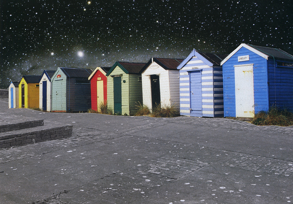 beach huts by the space side