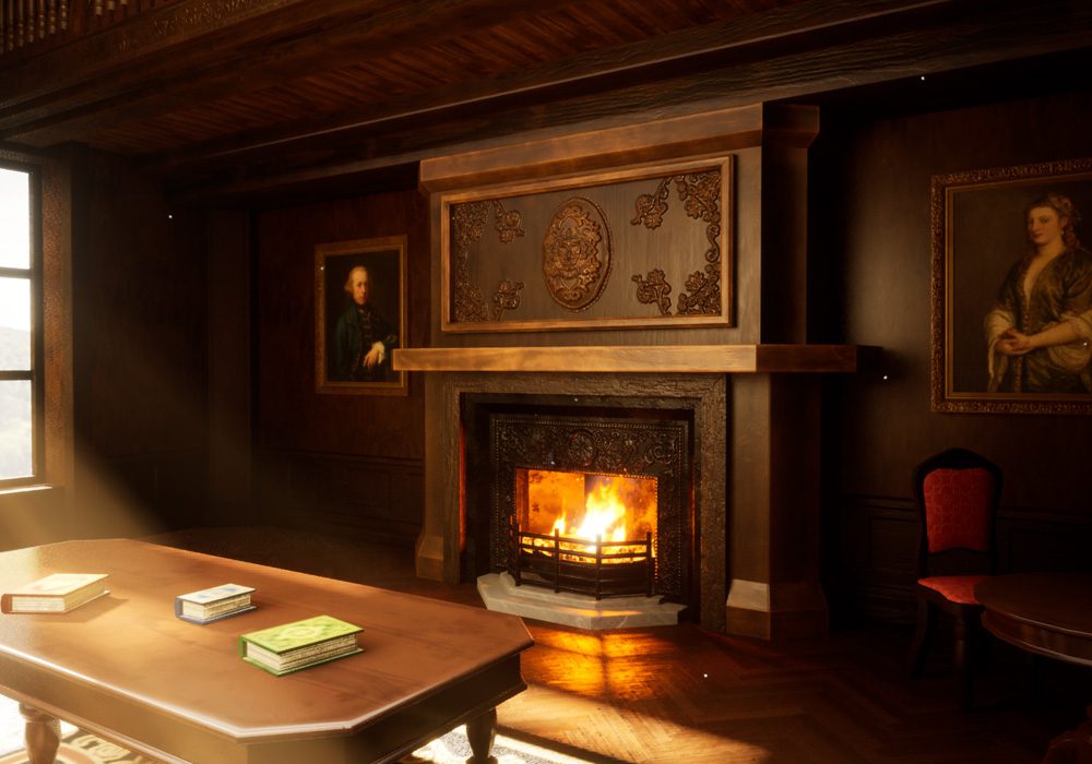 The Victorian Library Fireplace