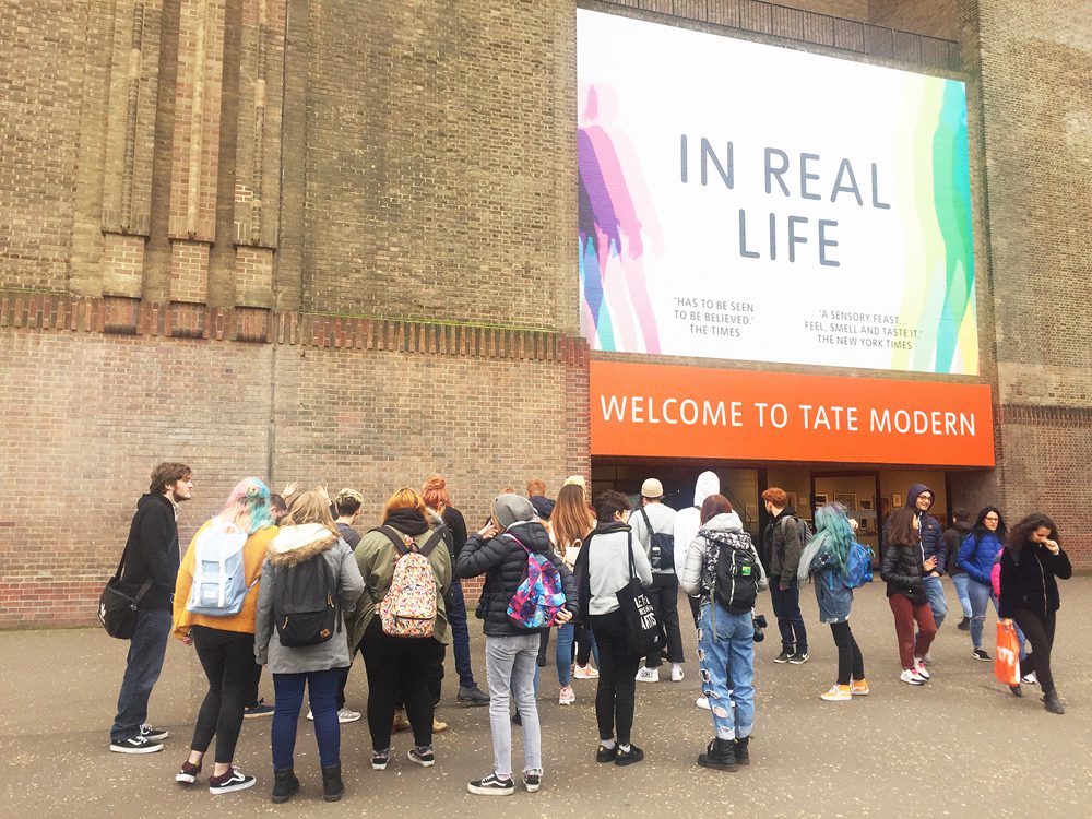 Students visiting Tate Modern, London